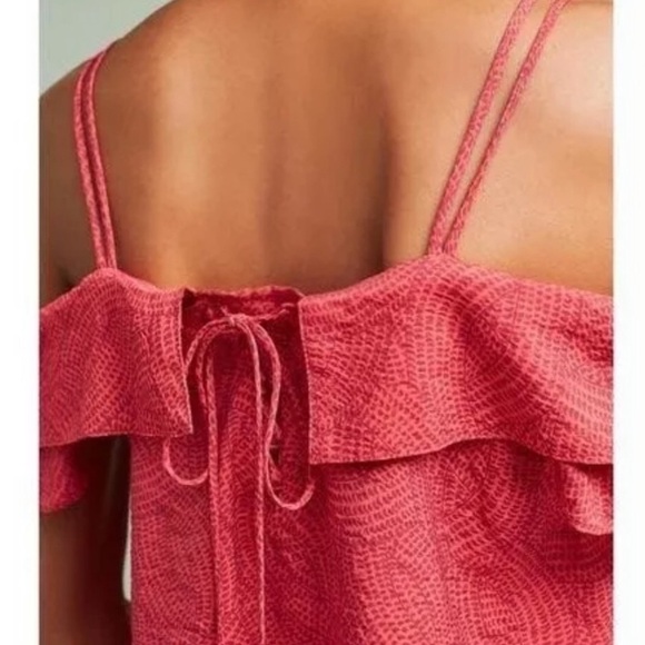 Anthropologie Maeve Mandalay Cold Shoulder Blouse Size XS - Picture 2 of 11